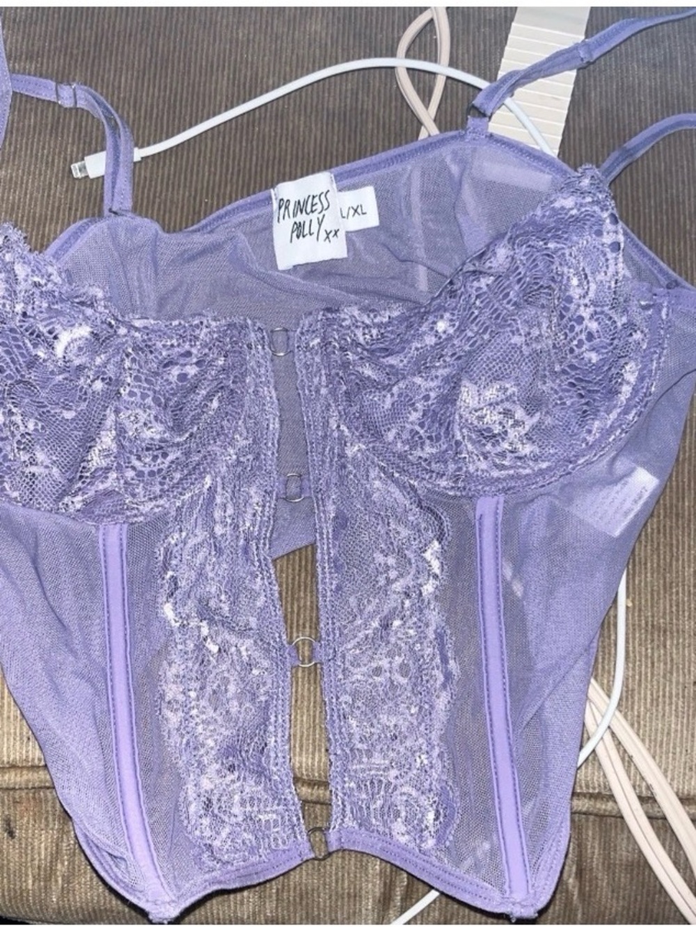 Princess Polly Lilac Lace Underwire Bustier Top